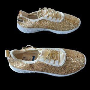 Glittery Gold Sneakers Fit Size 9  New NWOT